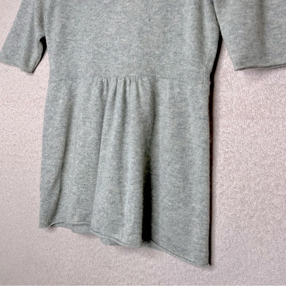 J Crew Cashmere V-Neck Sweater Tee Top Blouse-Women’s M-Gray-Mature-Classic-GUC - Picture 5 of 11